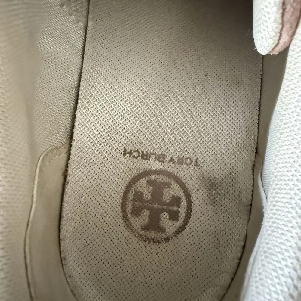 Tory Burch Howell Court Shoes Women’s 9.5 M Dusty Pink Suede Low Lace-Up Sneaker
